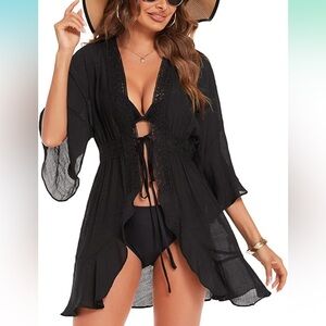 Black beach coverup